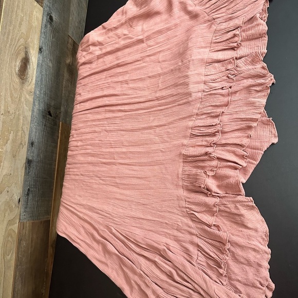 Free People Adella Lace Slip Dress Crochet Pink Rose Layered Bottom Festival - Picture 4 of 10